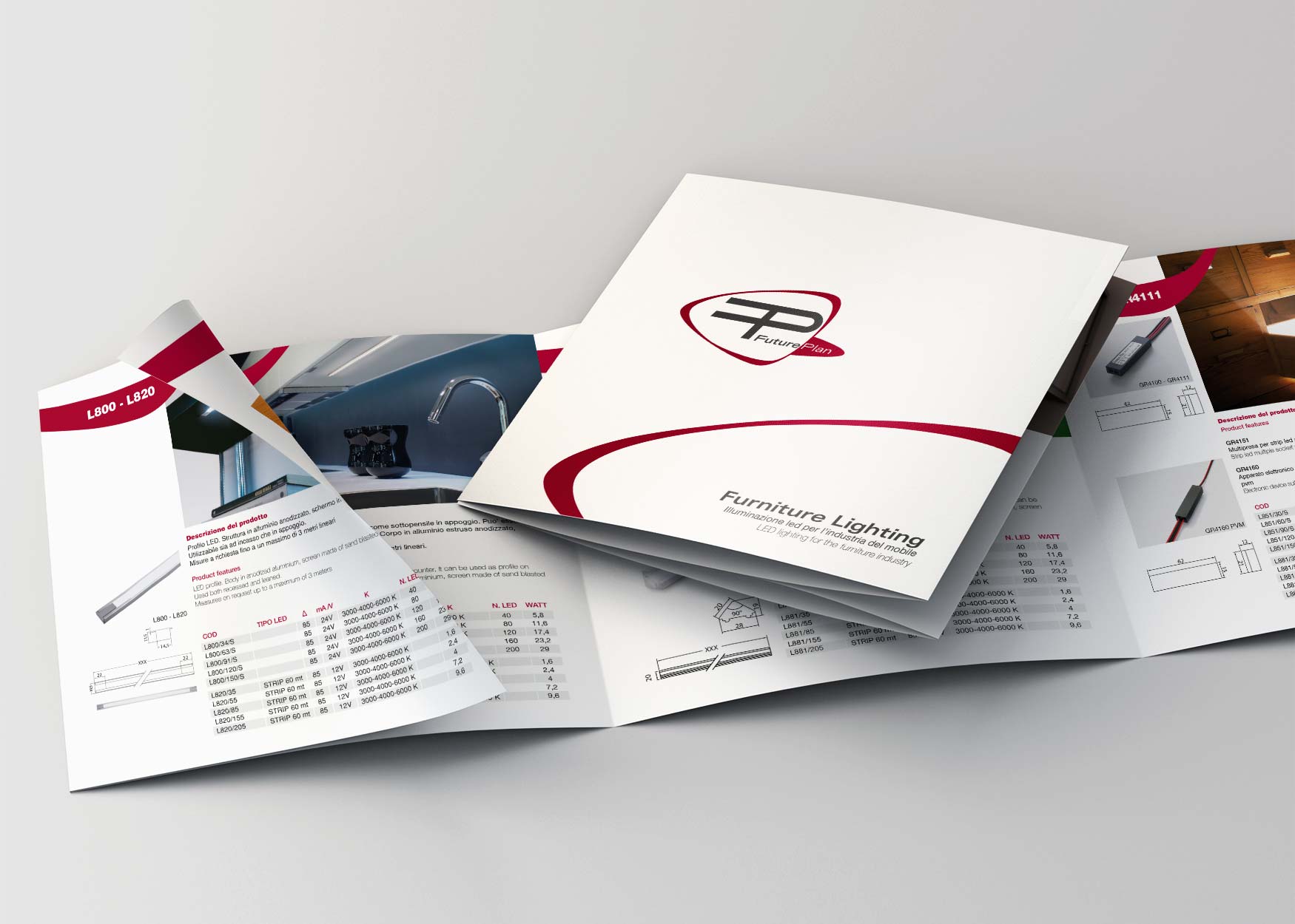 Realizzazioni grafiche del nostro studio | Prupix 25 Realizzazione grafica brochure pieghevole Futureplan