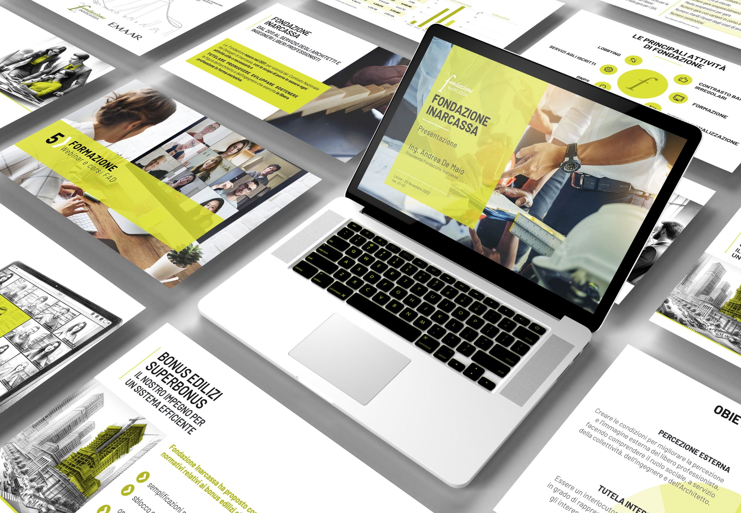 Realizzazioni grafiche del nostro studio | Prupix 32 Presentazione PowerPoint Fondazione Inarcassa